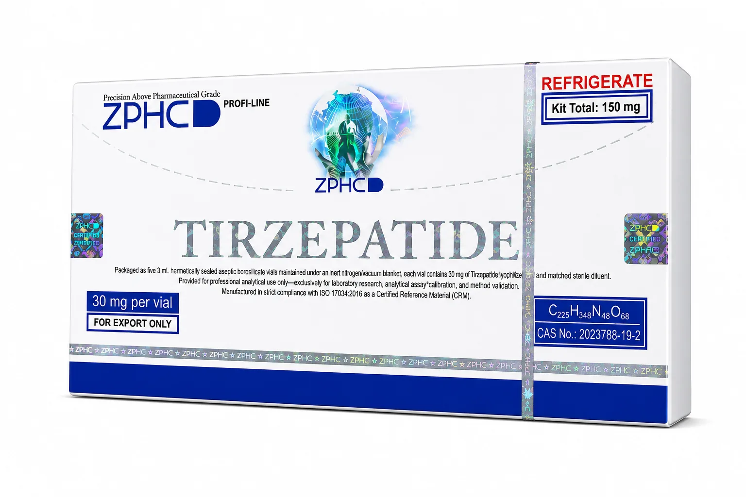 ZPHC TIRZE 150MG - 05 VIAL